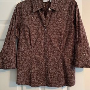 Brown floral top